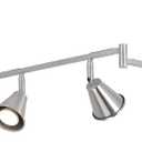SEEBLEN 6-Light Modern Track Lighting Fixtures Ceiling, Flexible Foldable Arm and Rotatable Light Head,Nickel Kitchen Track Lighting for Kitchen Islands, Dining Rooms, Bars, Closets, Workbenches.