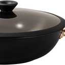 Meyer Nonstick Wok with Glass Lid | 12.5" Induction Compatible Stir Fry Pan | Hard Anodized | Dishwasher Safe | Oven Safe | Matte Black with Silicone Handles | Accent Series Cookware | 12.5inch/32cm, 6.1 Quarts