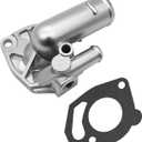 Engine Coolant Thermostat Housing Assembly Compatible with Jeep Wrangler 1991-1995 1997-2006 Comanche 1991-1992 Cherokee 1991-2001 Grand Cherokee 1993-2004 Dodge Dakota 1997-2002