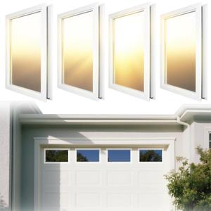 4 Pack Garage Door Window Inserts, 20.8 x 13.8 Inch Clear Acrylic Panel, Thick Vinyl Replacement Window Insert, UV Resistant for Garage Door DIY Installation