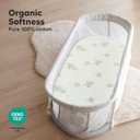 2-Pack Organic Bassinet Sheets for Girls, Boys - 100% Cotton Bassinet Mattress Sheets Compatible with Halo Bassinest Swivel Sleeper, Graco, Baby Delight, Chicco, Unisex Fitted Bassinet Sheets (Elly)