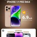 PDDKISS Compatible for iPhone 17 Pro Max Privacy Screen Protector 6.9 Inch, Purple Gradient Anti Spy Anti Blue Light HD Tempered Glass Easy Installation