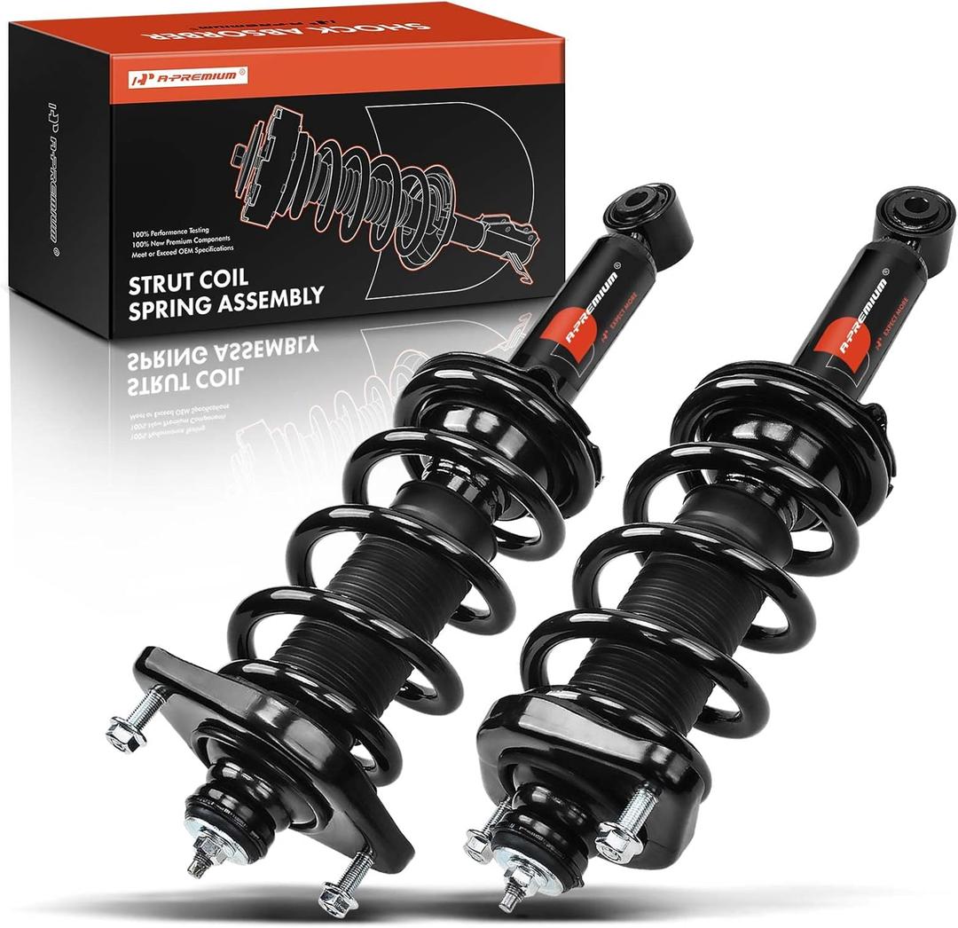 A-Premium Rear Complete Struts Compatible with Honda CR-V [FWD] 2012-2016 - 2x Replacement Suspension Shock Absorber with Coil Spring Assembly