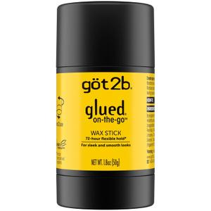 2 x got2b glued on-the-go wax stick, 1.8oz, sleek and slick styles, style your hair without the crunch, helps control frizz