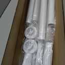 2 Pack White Long Tension Curtain Rod 41-146 Inch Outdoor Tension Shower Curtain Rod No Drilling for Window Patio No Slip Spliced Telescopic Design Easy to Install Never Rust Diameter 1.26 Inch
