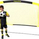 Happy Jump 7x5 FT & 5x3.6 FT Portable Soccer Goal for Youth Players Ages 614, Large-Frame Design Built for Long-Term Development, Easy Setup for Backyard, Park or School Training