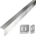 30" Slide-In Range Rear Filler Kit, Stainless Steel Stove Gap Filler Behind Range, Adjustable 1" or 2.25" Backguard Trim Kit, Easy Install Backsplash Gap Cover Compatible with 30" Ranges,Silver