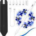 Stylus Pen for iPad 2018-2023, Compatible with ipad 10th Generation Pencil with Tilt Sensitivity & Palm Rejection & Magnetic, Pencil for iPad 10/9/8/7/6, Air 3/4/5, Mini 5/6, Pro 11"/12.9" 