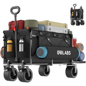 Golabs Collapsible Wagon Cart, 560lbs Load, 280L Heavy Duty Foldable Cart