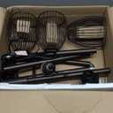 Dimmable Floor Lamp, 3 x 800LM LED Edison Bulbs Included, Farmhouse Industrial Floor Lamp Standing Tree Lamp with Elegant Teardrop Cage Tall Lamps for Living Room Bedroom Office Dining Room-Black (Matte Black-70 inches)