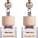 Car Air Fresheners 2-Pack Car Freshener Vent Clips, Long Lasting Hanging Freshener for Auto and Home, 2pcs Sea&Guaiac Wood