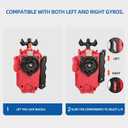 2 Pack String Launchers and Grips, Battling Burst Launcher, Left/Right Spin, Only Compatible with Burst, Two Launch Modes Gyros(Black+Red)