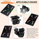 Engine Mounting Plate, Motor Mount Plate Compatible with Predator 212 224 196cc 79cc 97cc 49cc Engine Coleman Mini Bike CT200U CT200U-EX BT200X CT100U CC100X Baja MB200 DB30 KT196 Go Kart Parts