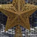 Kurt Adler Leaf Star Treetop, 10-Inch, Gold