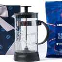 Thoughtfully, Coffee Gift Set, Includes Glass French Press Coffee Maker and Ground Coffee in Giftable Box, Great Coffee Gifts for Coffee Lovers