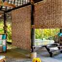 Bamboo Roll-up Shade,2 Pack Roller Shutters Retro Curtains,47" W x 71" H Window Blinds for Outdoor Patio