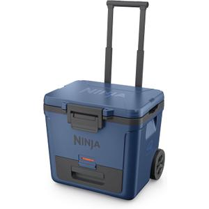 Ninja FrostVault 42qt Wheeled Cooler with Cold Dry Zone | Integrated Fridge-Temp Dry Storage Drawer | Premium Heavy-Duty Insulated Cooler | Keeps Ice Cold for Days | Lakeshore Blue | FB242BL