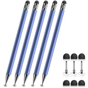 Bopomofo Stylus (5 Pcs),2-in-1 Stylus Pen for Touchscreen, High Precision and Sensitivity, Suitable for iPhone/ipad/Android Tablets, Compatible with Touch Screens,Blue