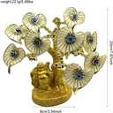 Turkish Evil Eye Tree Statue, Resin Flowers with Buddha Base, Good Luck Home Decor (White Flower)