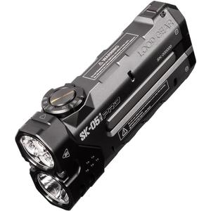 SK05 Pro Flat LED Flashlight with 8000mAh Power Bank, Sidelight Flashlight Combines Floodlight and Spotlight, 4360 High Lumens, Rechargeable, Magnetic Tail, IP68 Perfect for Camping, Outdoor (Gray)