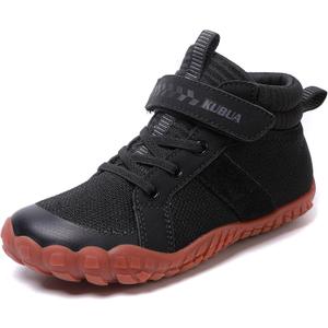 KUBUA Kids High Top Barefoot Shoes Boys Girls Minimalist Sneakers Lightweight Comfort Zero Drop Shoes Little Big Kid, 2 Big Kid
