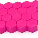 20Pcs 21 x 20mm Pink Luminous Car Wheel Tyre Hub Screw Bolt Nut Cap Covers Universal for Vehicle Auto Replacement Parts