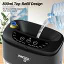 Reptile Mister Fogger, 800ml Portable Terrarium Misting System with 2 Nozzles for Reptile Tanks & Amphibian Enclosures - Black