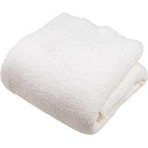 JOOJA Cream White Fuzzy Knitted Blanket, Soft Lightweight Plush Queen Size for Bed, Cozy Nights (90x90)