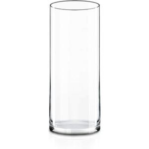 CYS Excel Clear Glass Cylinder Vase (H:12" D:4") | Multiple Size Choices Glass Flower Vase Centerpieces | Hurricane Floating Candle Holder