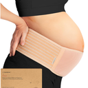KeaBabies Pregnancy Belly Bands for Pregnant Women  1Pack, Soft & Breathable Maternity Belly Support Band, Easy Adjustable Maternity Belt for Back, Pelvic Support, Comfortablee (Classic Ivory, M/L)