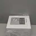 Safe Box Money Cash Safe with Digital Keypad & Keys Gun Safe Mini Security Lock Safe Boxes for Coin Home Office Hotel Rooms Business Jewelry Gun (White)