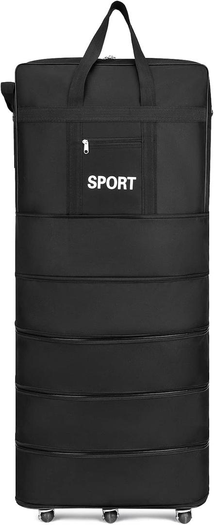 Generic Expandable Suitcase Bag Foldable Rolling L age Bag for Travel Busin, 45inch