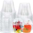Clear Plastic Cups with Lids,6 oz-50 Pack Mini Parfait Cups with Dome Lids(No Hole),Disposable Party Dessert Cups for Cold Drinks,Fruit,Cupcake,Ice Cream,Snack,Candy