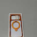 CASEKOO 360 Spin Magnetic Stand for iPhone 17 Pro Case [Fit for MagSafe][17FT Military Protection] Slim Polished Frame Titanium Alloy Sturdy Stand 6.3", Glossy Cosmic Orange