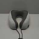 napfun Neck Pillow for Traveling, Upgraded Travel Neck Pillow for Airplane 100% Pure Memory Foam Travel Pillow for Flight Headrest Sleep, Portable Plane Accessories, Light Grey