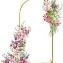 U+U 7.2FT Arch Backdrop Stand, Gold Arch Stand for Wedding Birthday Party Bridal Baby Shower Balloon Arch Decoration