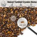 3 Lb Tiger Eye Aquarium Gravel Rocks Polished Tumbled Crushed Stones, Natural Crushed Stone Crystal Chips Decorative for Fish Tank||Vase Filler|Succulent Plants Decor, 6mm-9mm