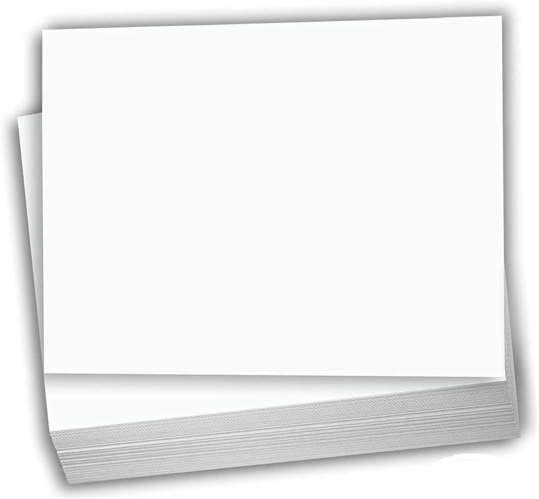 Blank Index Cards 6" x 9" Card Stock 65lb Cover White Cardstock Paper - 100 Pack