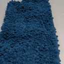 Yimobra Toilet Rug U Shaped Washable 24x20 Inch - Ultra Soft Absorbent Chenille Bath Rugs for Toilet, Quick Dry & Machine Washable, Non Slip Contour Bathroom Mat, Peacock Blue