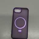 Magnetic for iPhone 17e Case & iPhone 16e Case with Ring Stand, [10 FT Drop Protection] [Velvety Touch] Slim Translucent Matte Back Shockproof Phone Case for iPhone 17e 6.1'', Dark Purple