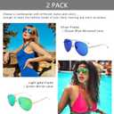 SUNGAIT Women's Lightweight Oversized Aviator Sunglasses - Mirrored Polarized Lens Classic Style