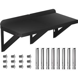 Stainless Steel Shelf Wall Mounted 12 x 24 Inches, Commercial Shelving, 230lb Floating Shelving, Metal Shelves, Heavy Duty Storage Rack for Restaurant, Kitchen, Home and Hotel, Bar, Garage