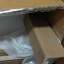 Iwell Storage Cabinet with 2 Drawers & Adjustable Shelves, Cupboard, Floor Cabinet for Living Room, Home Office, Rustic Brown