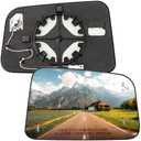 LOIYLLEN Passenger Side Mirror Replacement for Ford Edge 2007 2008 2009 2010, for Lincoln MKX 2007 2008 2009 2010 - Right Side Mirror Glass, Rear View Mirrors Glass with Power Heated & Blind Spot