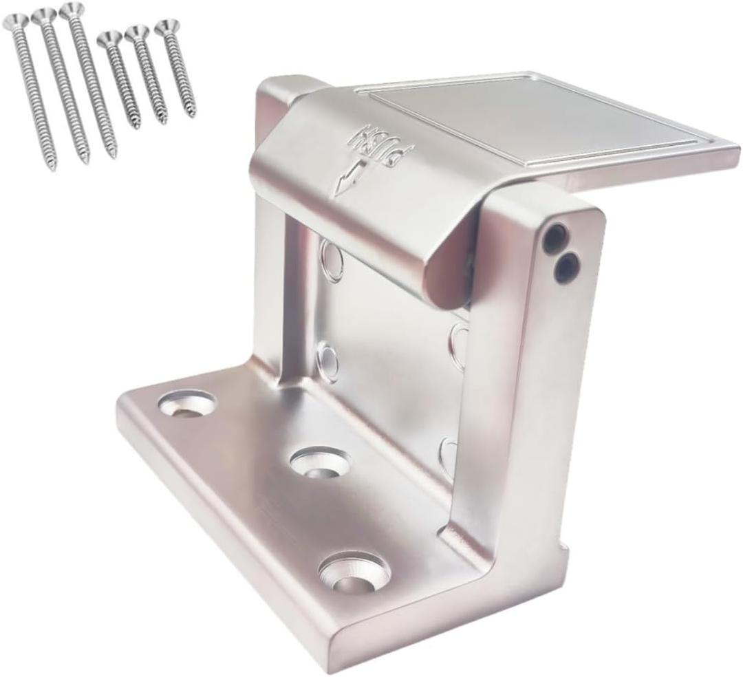 Door Lock Reinforcer Privacy Door Latch for Hotel Security Door Lock Privacy Door Latch for in-Swinging Doors Extra High Home Door Security Lock (1 Pack)