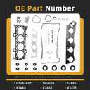 Head Gasket Set, 2.4L, HGS228 for Honda Accord/CR-V/Element for Acura TSX 2.4L L4 16V DOHC 03-11 Replace# HS26243PT K24A2 K24A4 K24A8 K24Z1(40pcs)