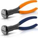 Bates- Nail Puller, 7 Inch, 2 Pack, Orange and Navy Blue, Nail Remover Tool, Cutting Pliers, Carpenter Tools, Staple Puller, End Cutting Pliers
