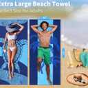 6 Pack Lightweight Thin Beach Towel Oversized 71"x32" Big Extra Large Microfiber Sand Free Towels for Adult Quick Dry Travel Camping Beach Accessories Gift Turtles Tie Dye Coconut Tree Mandala Stripe