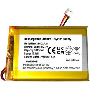 AOLIKES 3.7v 3000mAh Battery Replacement for iFamily SM650 / SM651 Large 5" Screen Baby Monitor