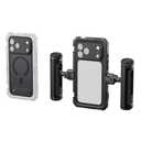 SmallRig Phone Video Cage Dual Handheld Kit for iPhone 17 Pro Max, Phone Rig with Wireless Quick Release Side Handle, 17mm T-Mount Lens Backplate for Video Recording/YouTube/Live Streaming/Vlog - 5541